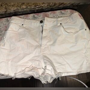 Women's White Athletic Shorts